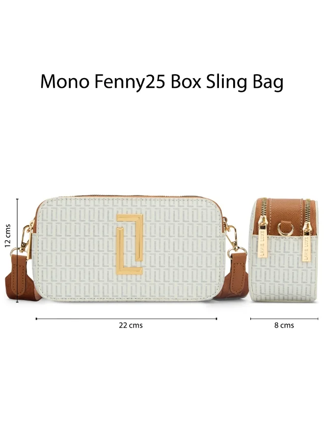 Lavie  Luxe Women's Mono Fenny25 box sling (White) for Women | Best Price UAE