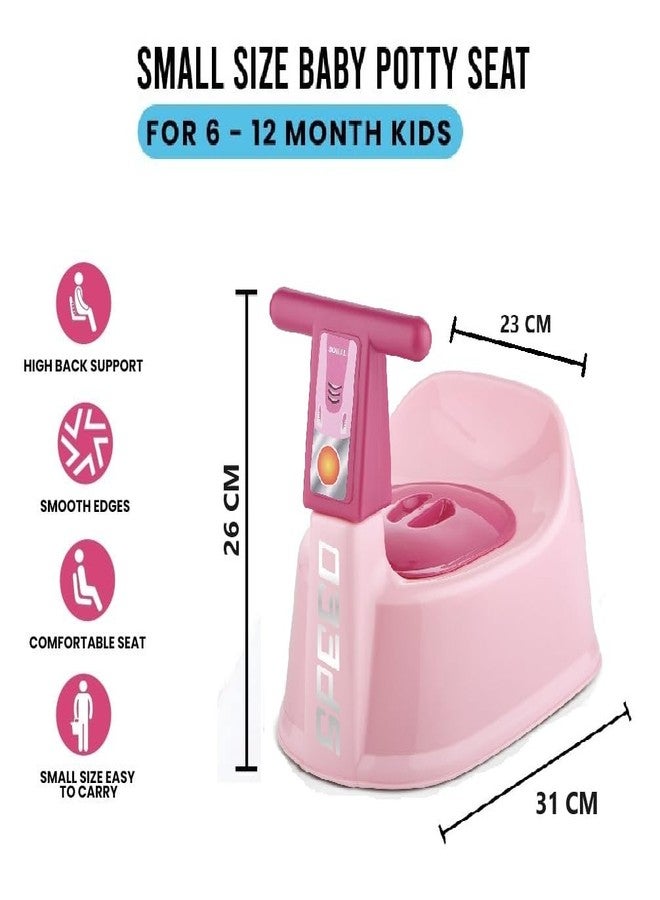 SONAL - BIKE (Small Size) Baby Potty Training Toilet Seat without Removable Tray, Lid (Age 6-12 Month) Potty Seat/Potty Box (Pink) - Image 2