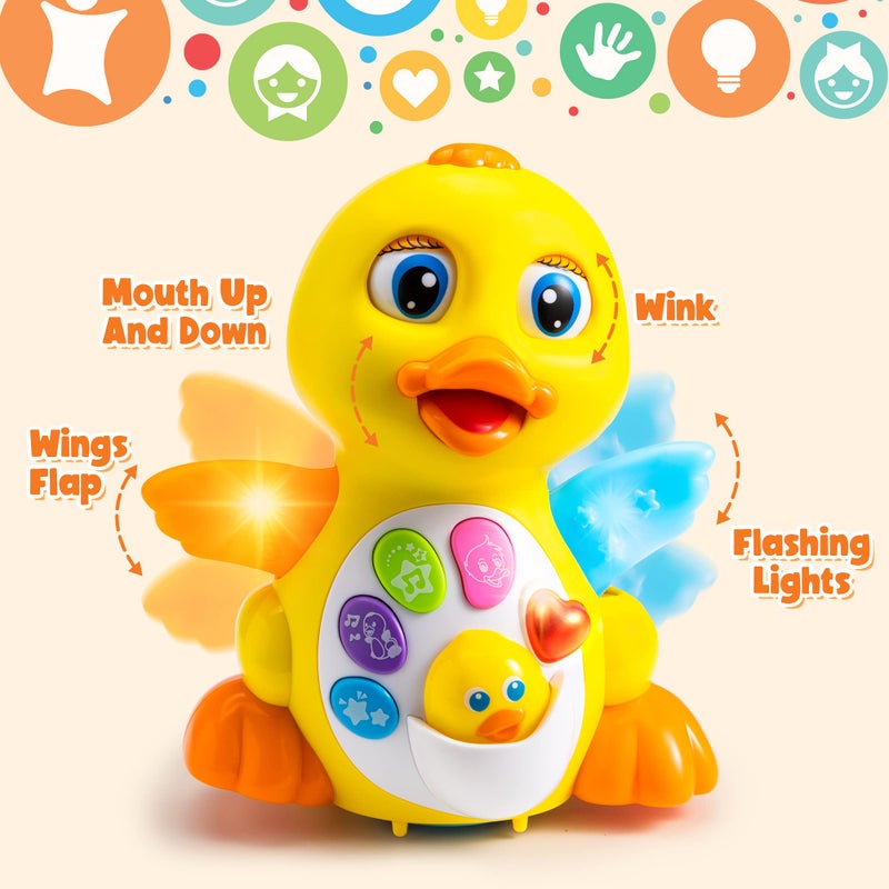 JOYIN Baby Toys Duck, Infant Dancing Crawling Musical Toys 18+ Months, Tummy Time Light Up Learning Duck with Music & Lights, Baby Easter Basket Stuffers Gifts - Image 4