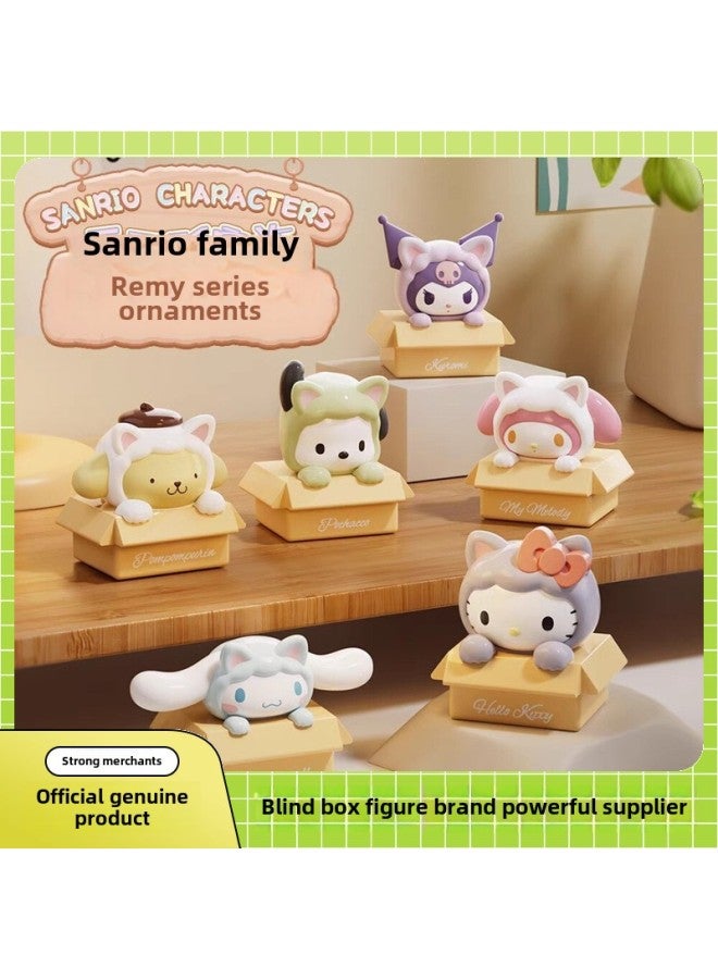 Genuine Sanlio Family Cat Cute Ornaments Blind Bag Hand-made Trendy Toys Animation Peripheral Gifts Wholesale-Color:Sanrio Family Snack Series Blind Bags (one Bag Per Bag, 36 Bags In The Whole Box) - Image 2
