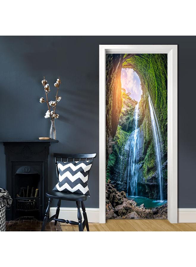 Bluejw Special Price Scenery Series Decorative Stickers 3D Simulation Door Stickers Removable Wall Stickers Bedroom Living Room Renovation PVC Wallpaper  - Image 2