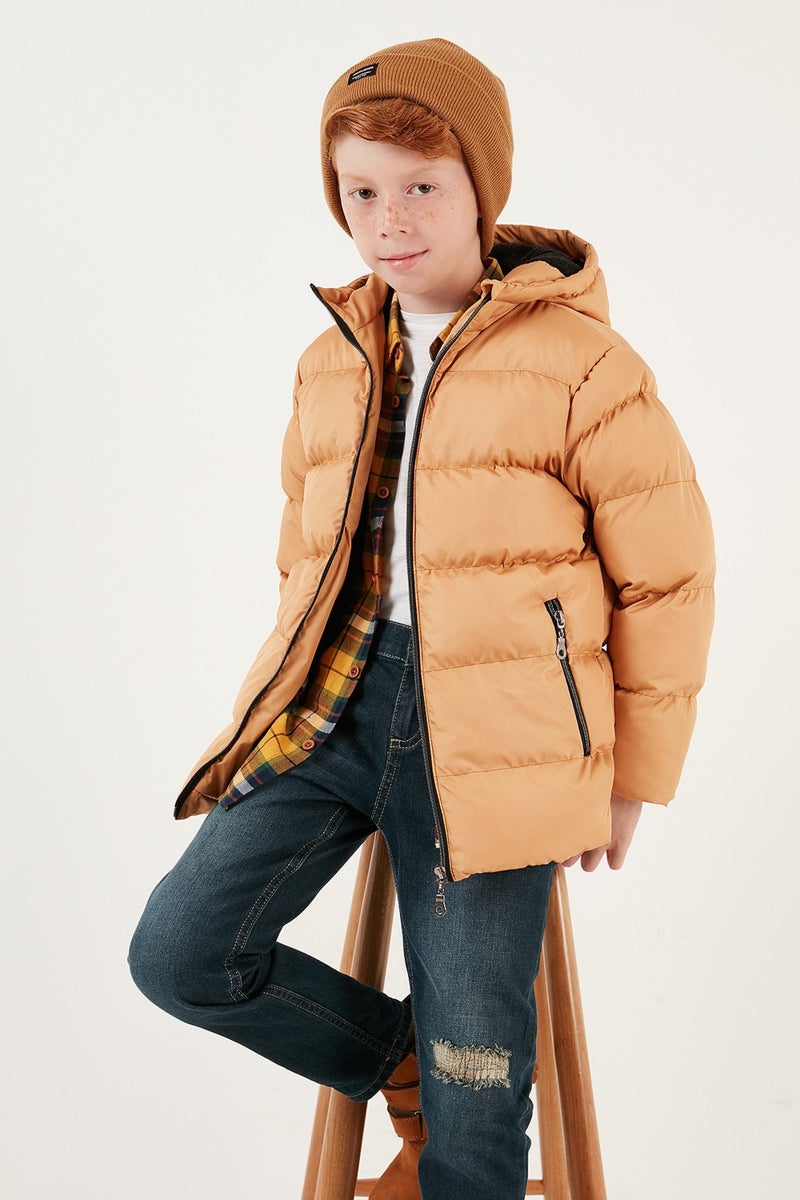 Lela Plush Lined Hooded Winter Coat with Pockets Boys' Coat 5761911  - Image 1