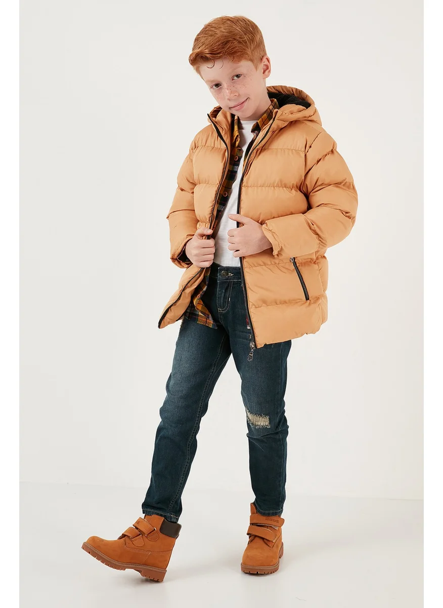 Lela Plush Lined Hooded Winter Coat with Pockets Boys' Coat 5761911