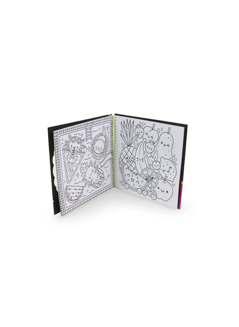 Igloo Books Neon Cuties: Scratch Art & Coloring Activity Book - Image 2