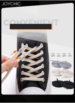 3 Pairs No Tie Shoelace with Elastic Laces One Size Fits All Adult and Kids Running Sneakers Shoes Boot Strings Multicolour