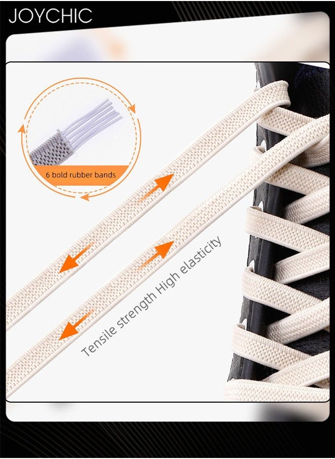 Joychic - 3 Pairs No Tie Shoelace with Elastic Laces One Size Fits All Adult and Kids Running Sneakers Shoes Boot Strings Multicolour - Image 1