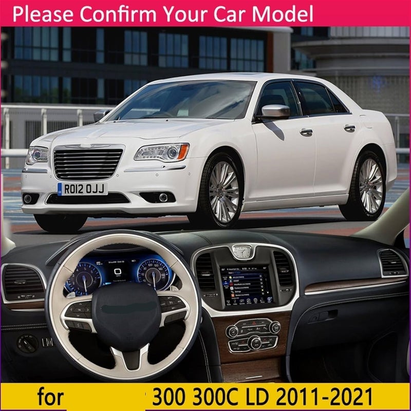 QASULER Dashboard Cover Mat for Chrysler 300C LD - Image 2