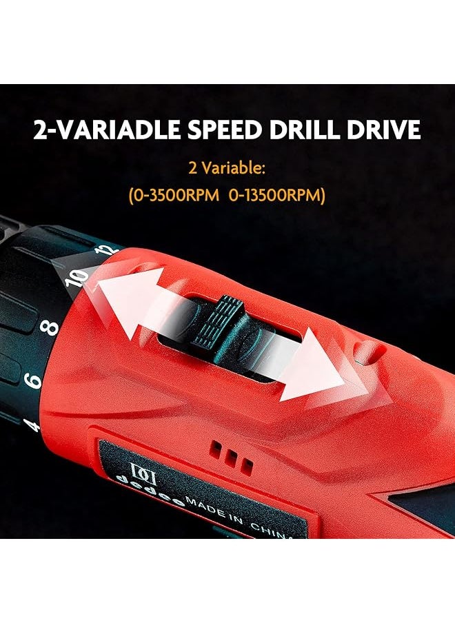 Cordless Drill Machine Tool Sets Red