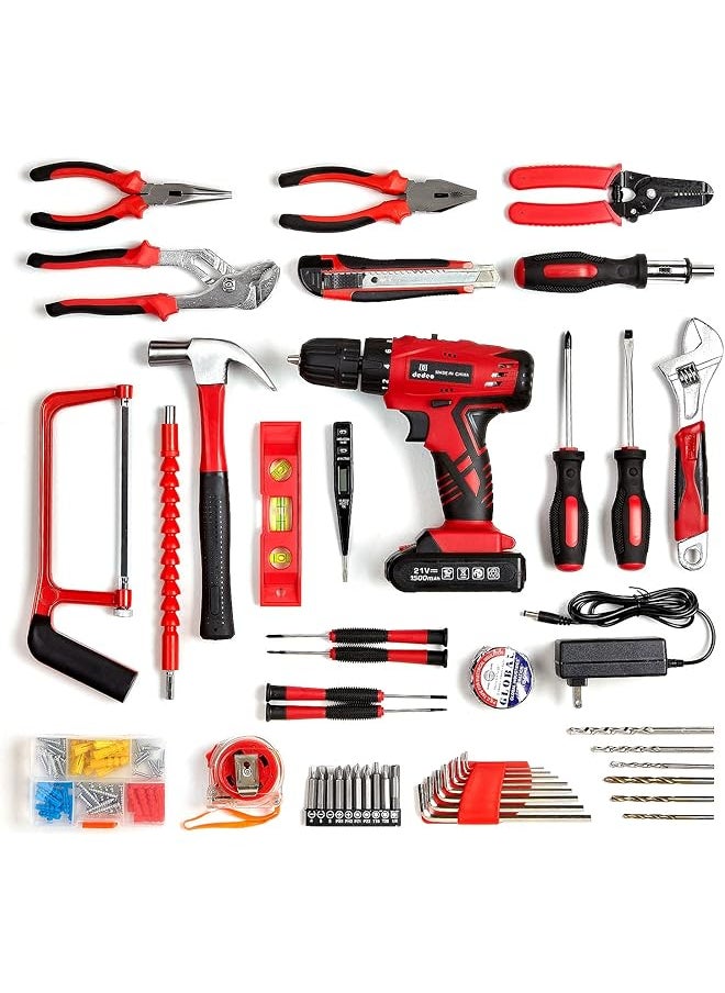 Cordless Drill Machine Tool Sets Red