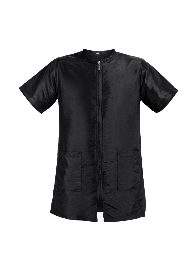 SYOSI Pet Grooming Workwear,  Anti-Static Dog Bathing Work Clothes, Hairdresser Uniform, with Pockets and Full Zipper,  Lightweight Pet Groomer Jacket, Cosmetologist Smock for Women Men (M)  - Image 5