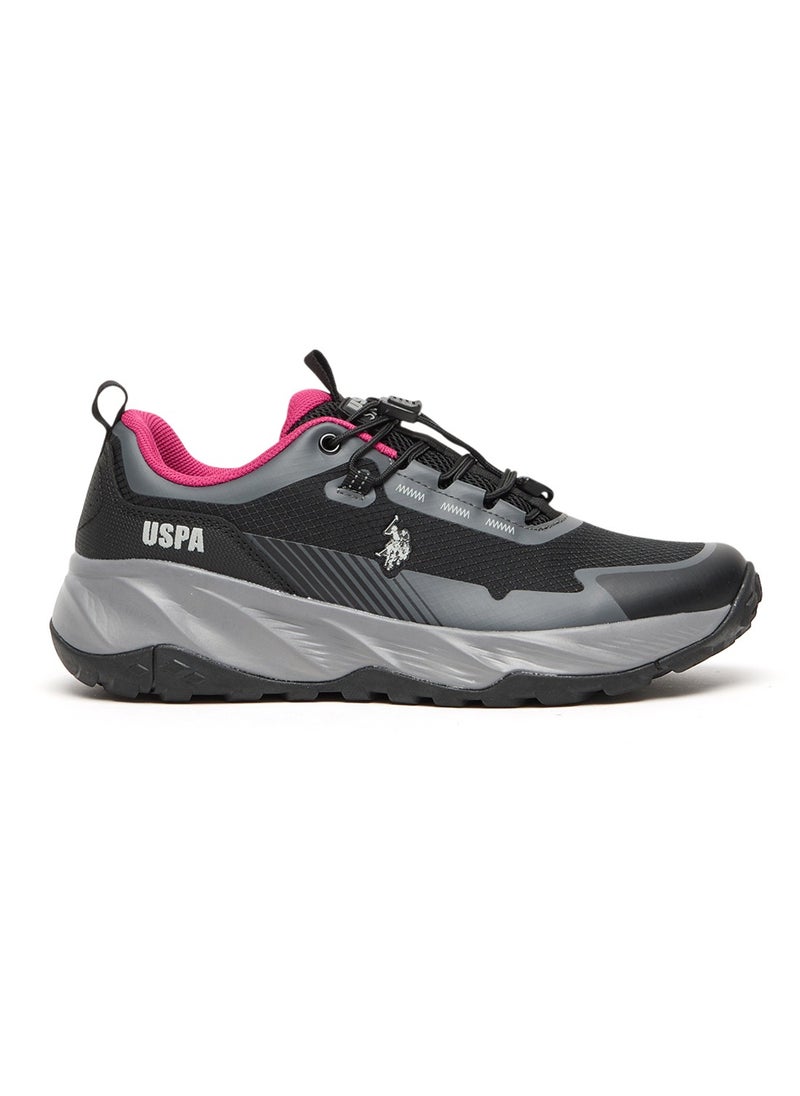 U.S. Polo Assn. - Women's Black Low-Top Sneakers - Trendy Lace-Up Design, Used For Trekking, Running - Image 1