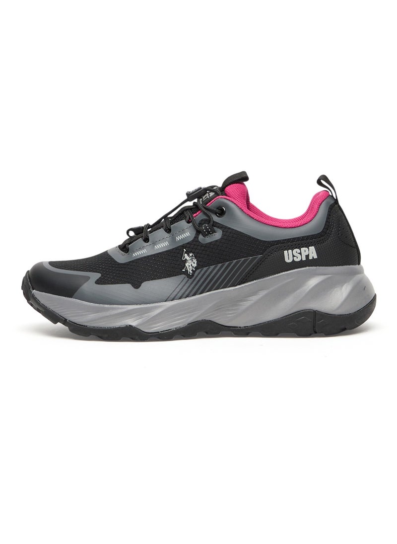 U.S. Polo Assn. - Women's Black Low-Top Sneakers - Trendy Lace-Up Design, Used For Trekking, Running - Image 1
