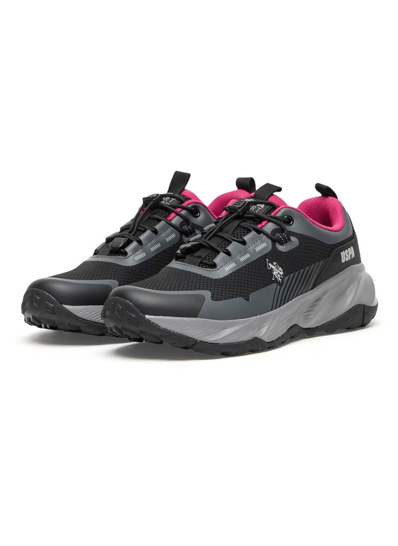 U.S. Polo Assn. - Women's Black Low-Top Sneakers - Trendy Lace-Up Design, Used For Trekking, Running - Image 1