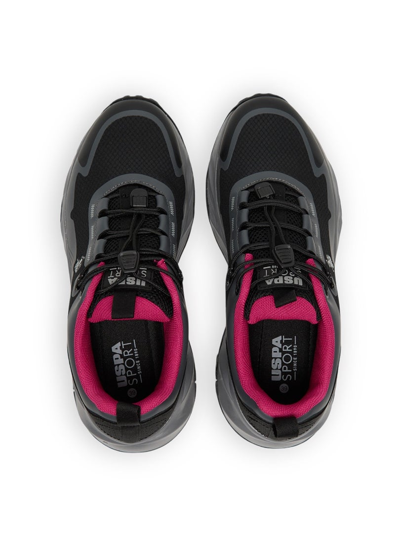 U.S. Polo Assn. - Women's Black Low-Top Sneakers - Trendy Lace-Up Design, Used For Trekking, Running - Image 1