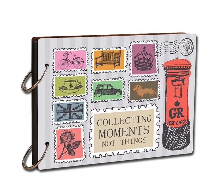 GIFT FOR LOVED ONES DIY TRAVEL SCRAPBOOK PHOTO ALBUM DIARY (12 X 8.5 INCHES)
