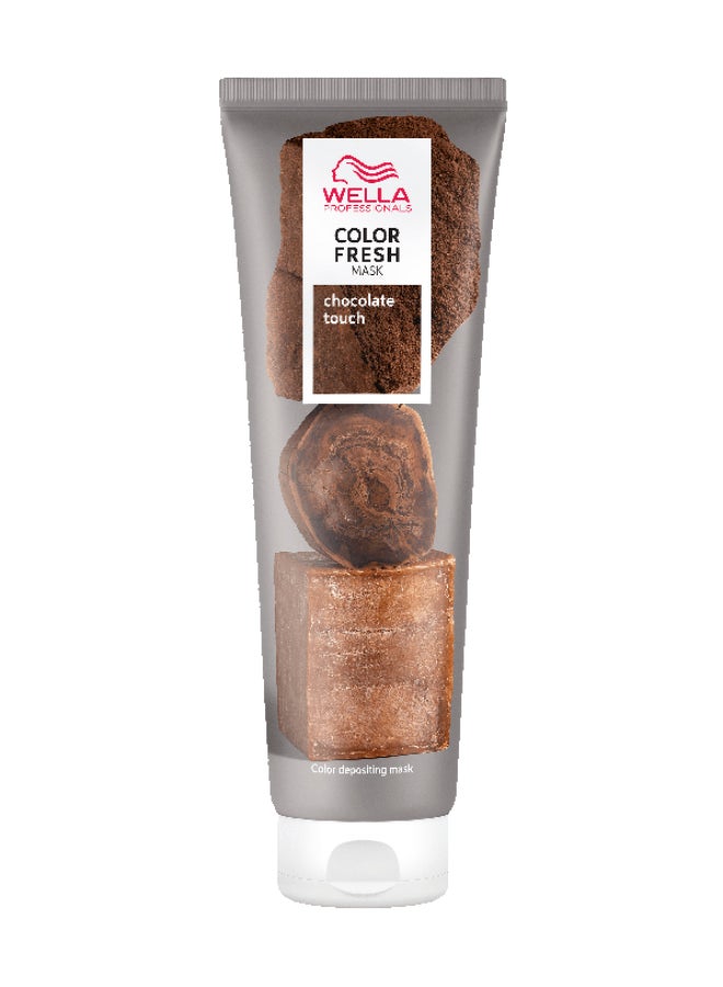 Wella Professionals قناع كولور فريش بلون الشوكولاتة - قناع لتلوين الشعر بدون ضرر لإحياء درجات البني الغنية والأنيقة (150 مل) - Image 1