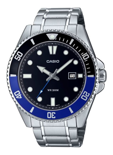 Standard Analog Stainless Steel Black Dial Quartz MDV-107D-1A2 Men's Watch