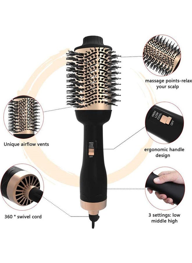 Hair Dryer Brush Black/Gold - Image 2