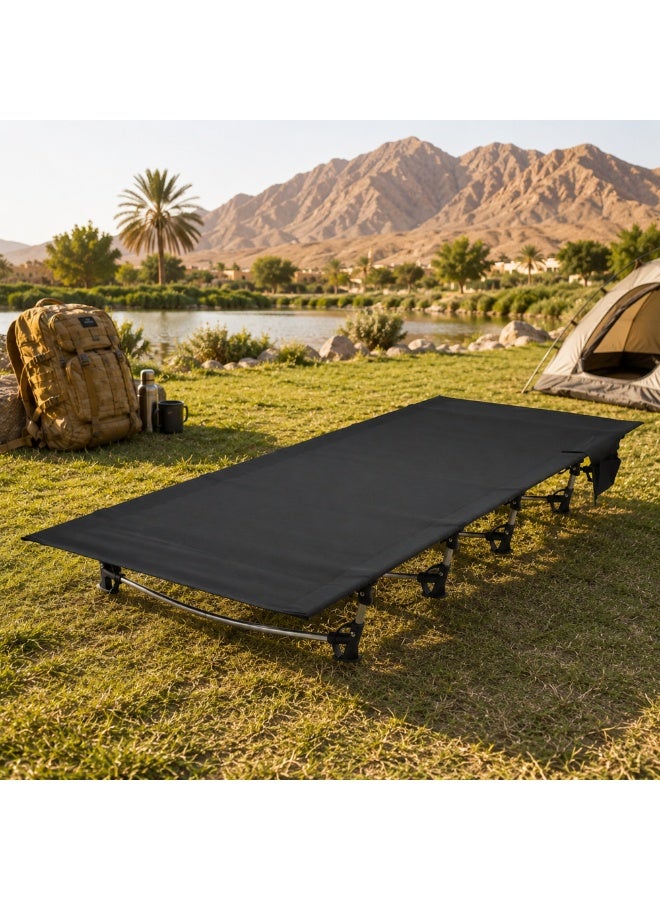 Adventure Lab Ultralight Folding Tent Camping Cot Bed | Lightweight Aluminum Frame Portable Cot for Outdoor Travel, Hiking, and Base Camp | Compact Foldable Camping Bed up to 150 kg - Image 1