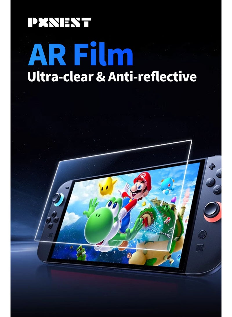 بيكسنست واقي شاشة Switch 2، طبقة حماية مضادة للانعكاس AR، شفافية فائقة، يقلل من الانعكاسات، ملحقات واقي شاشة مضاد للخدش، متوافق مع Switch 2 - Image 1