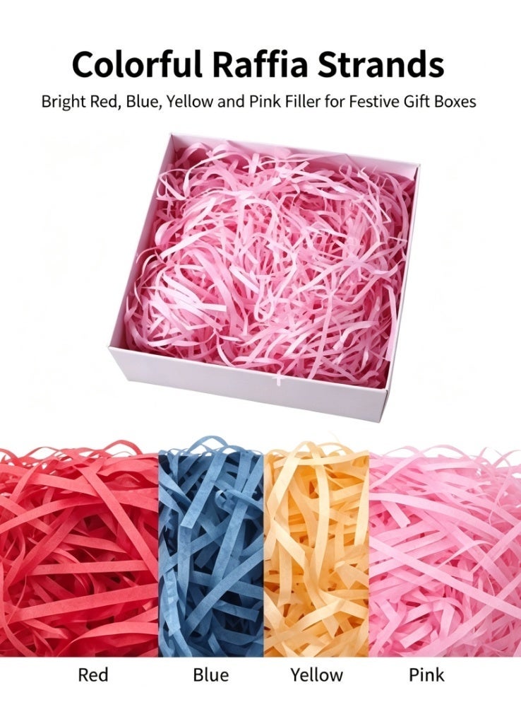 OASIS-TH 4 Packs 400g Paper Shreds Strands Eco-friendly Shredded Crinkle Confetti Crinkle Cut Paper Filling Shredded Paper for Gift Box Filling - Image 3