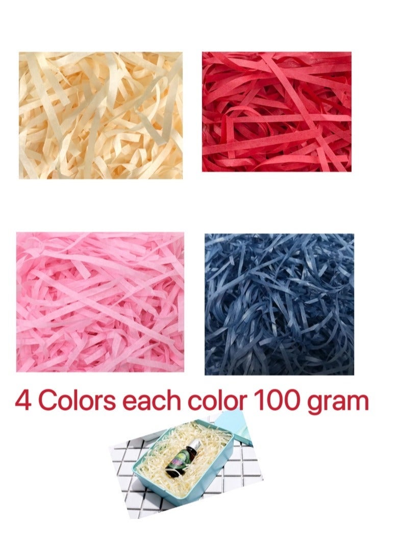 OASIS-TH 4 Packs 400g Paper Shreds Strands Eco-friendly Shredded Crinkle Confetti Crinkle Cut Paper Filling Shredded Paper for Gift Box Filling - Image 2