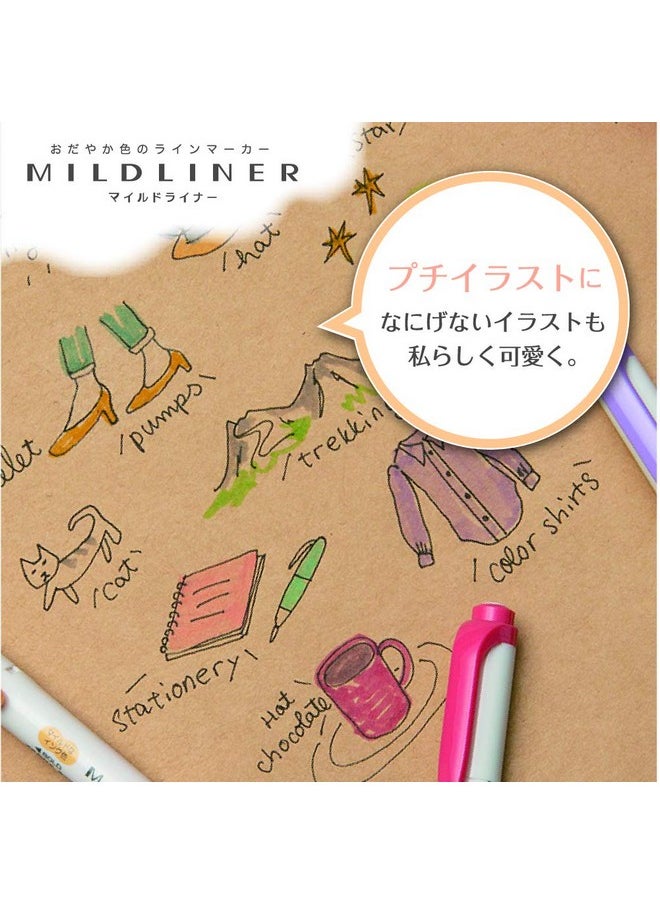 Zebra Highlighter Pens Mildliner 25 Color Set Wkt7 C, Multicolor