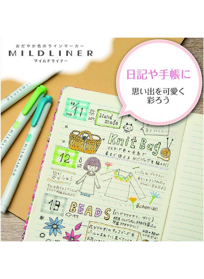 Zebra Highlighter Pens Mildliner 25 Color Set Wkt7 C, Multicolor
