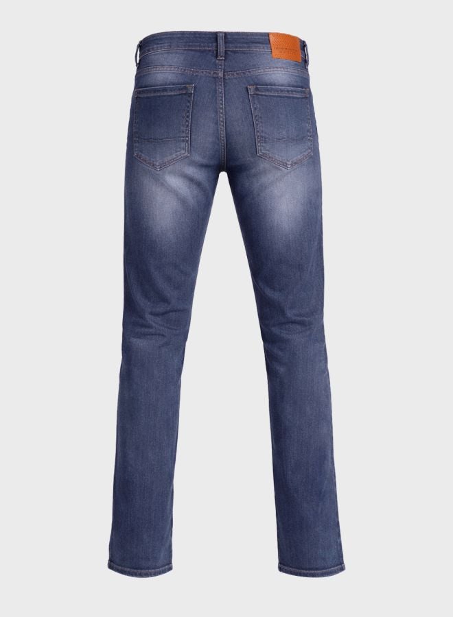 The Indian Garage Co Men Slim Fit Solid Scoop Pocket Mid-Rise Jeans - Image 5