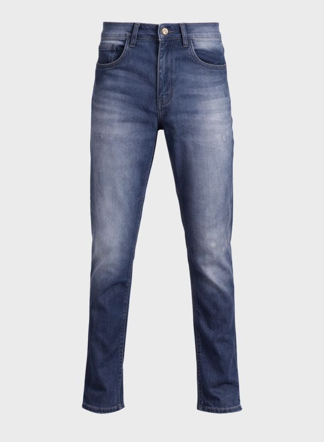 The Indian Garage Co Men Slim Fit Solid Scoop Pocket Mid-Rise Jeans - Image 4