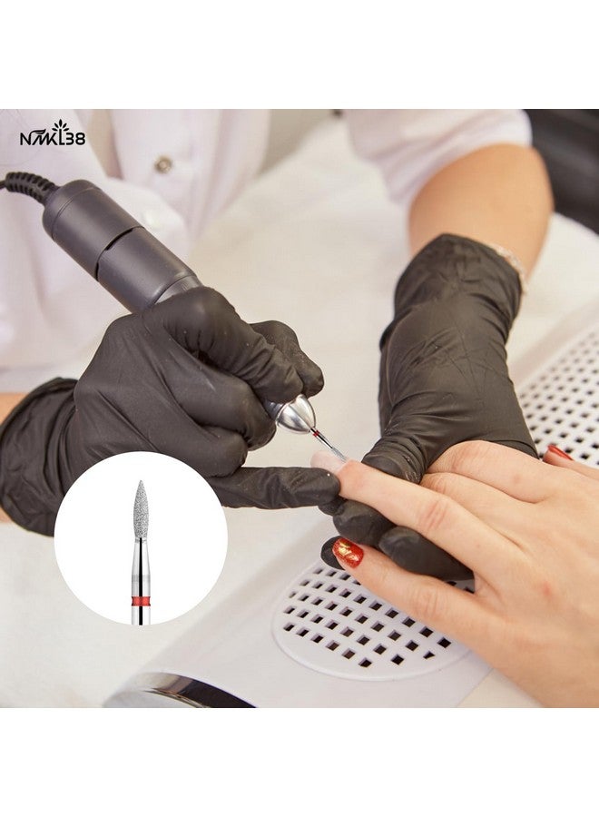 NMKL38 Flame Shape Diamond Cuticle Nail Drill Bit Pro Manicure For Nail Prep 3/32 Shank Efile Bit (240-021R) - Image 5