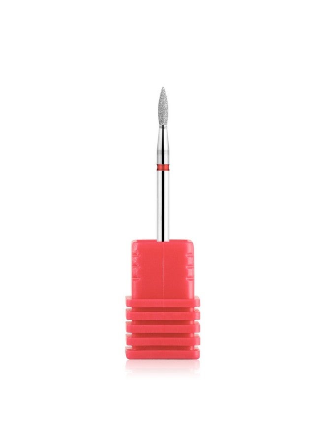 NMKL38 Flame Shape Diamond Cuticle Nail Drill Bit Pro Manicure For Nail Prep 3/32 Shank Efile Bit (240-021R) - Image 1