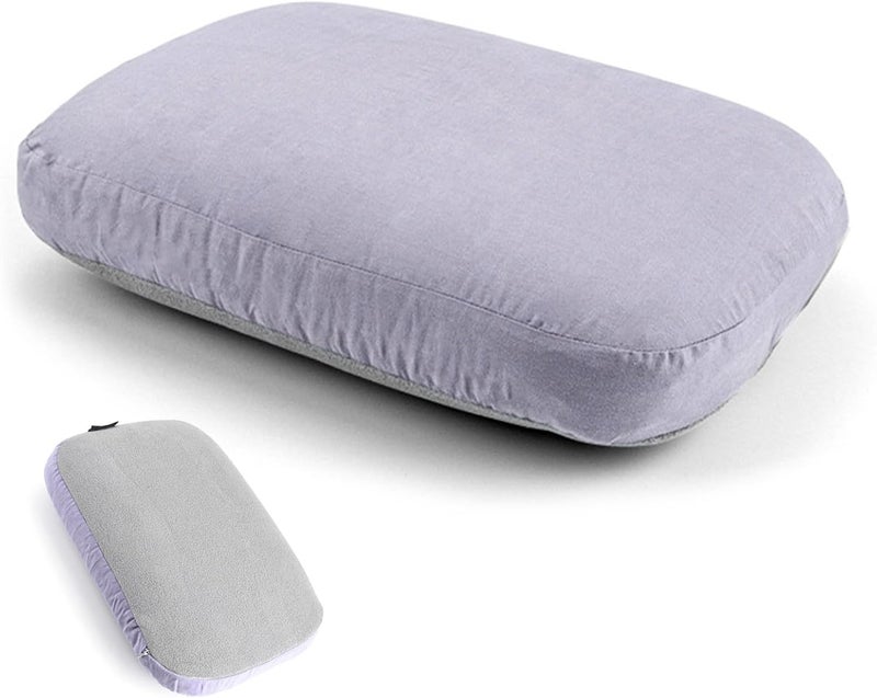RiToEasysports Memory Foam Pillow, Slow Rebound Comfort Portable Neck Pillow with Breathable Fabric for Travel and Outdoor Use (Purple) (Purple) - Image 5