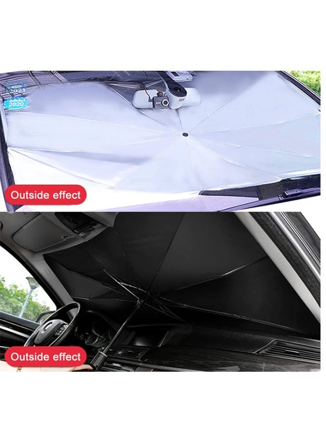 Generic Car Windshield Sunshade Umbrella ,Foldable Car Windshield Sun Shade Cover, 5 Layers UV Block Coating, 110cmx65cm (LXW),Front Window Heat Insulation Protection, for Auto Sedan, SUV Windshield - Image 4