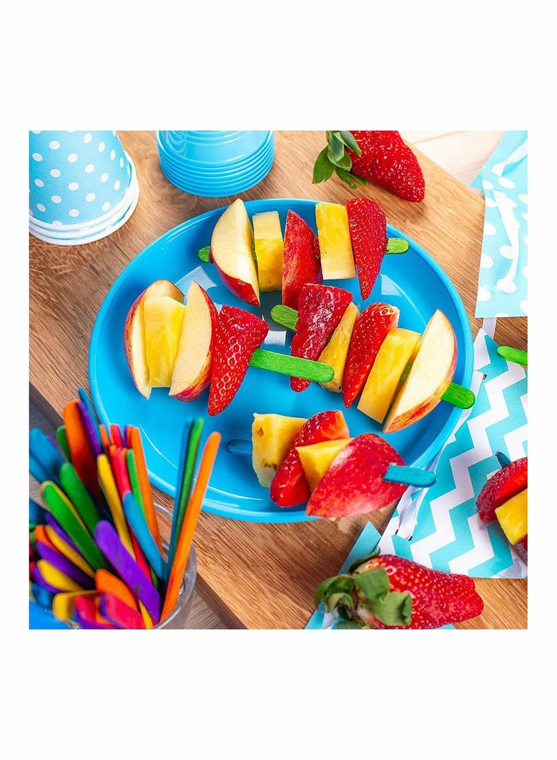 Excefore 100-Piece Wooden Ice Cream Popsicle Stick Colored 150x18x1.6mm  - Image 2