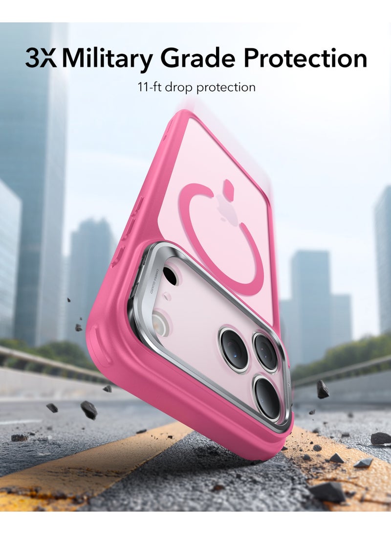 ESR for iPhone 17 Pro Case with Stash Stand, Camera Control Cover Compatible with MagSafe, Military-Grade Drop Protection Magnetic Phone Case for iPhone 17 Pro, Scratch-Resistant Back Cover pink - Image 3