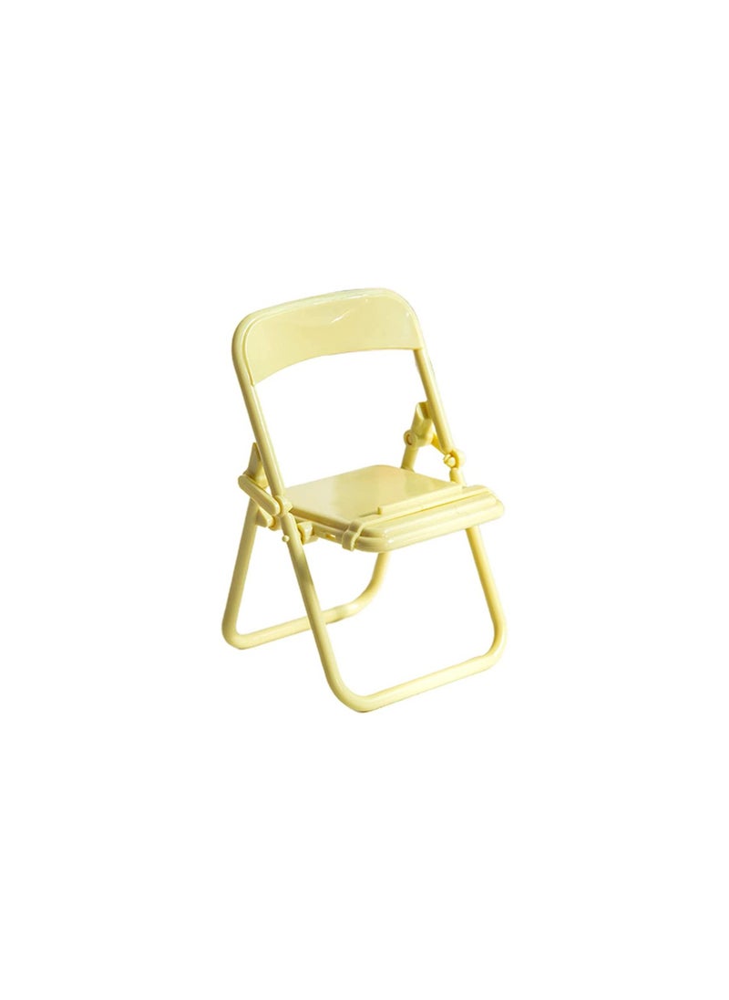 Chair Adjustable Phone Holder Stand Foldable Mobile Phone Stand Desk Holder Universal Lazy Bracket Compatible with Any device Yellow
