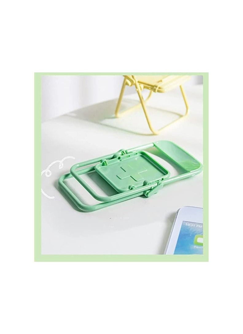 Chair Adjustable Phone Holder Stand Foldable Mobile Phone Stand Desk Holder Universal Lazy Bracket Compatible with Any device Yellow