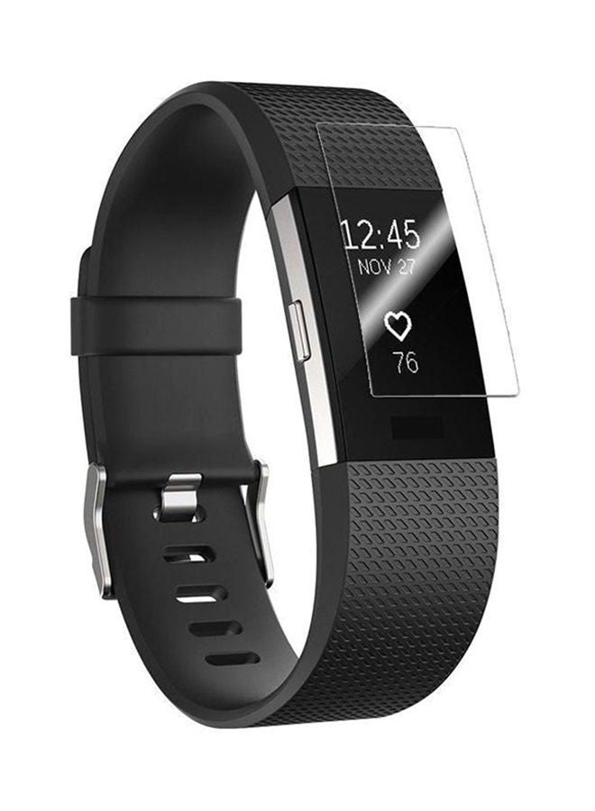NIBEMINENT Silicone Strap For Fitbit Charge 2 Watch Black