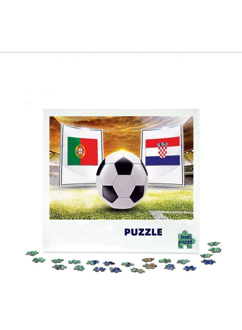 Anna 3D Football Sports Competition 1000-Piece Puzzle - Image 2