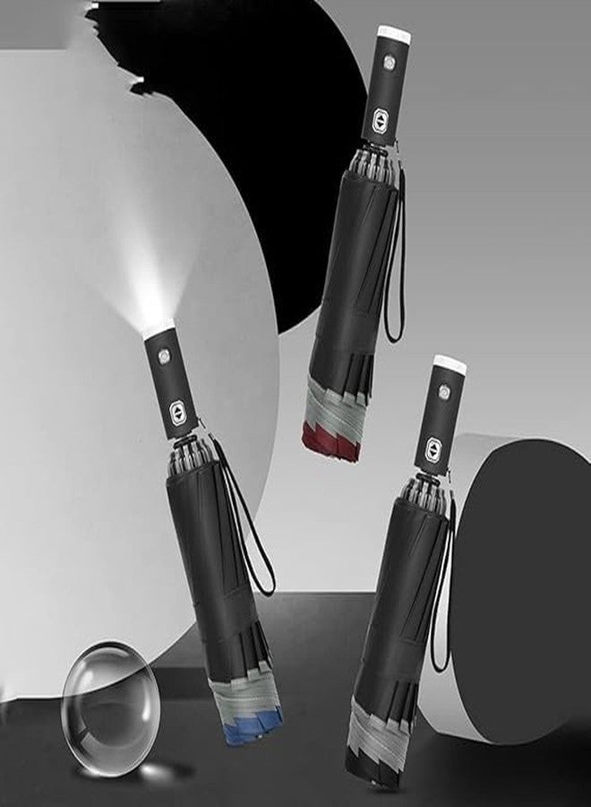 MIXEN Windproof Travel Umbrella - Compact, Light, Automatic, Strong and Portable - Wind Resistant, Small Folding Backpack Umbrella for Rain - Men and Women (Black) - Image 4