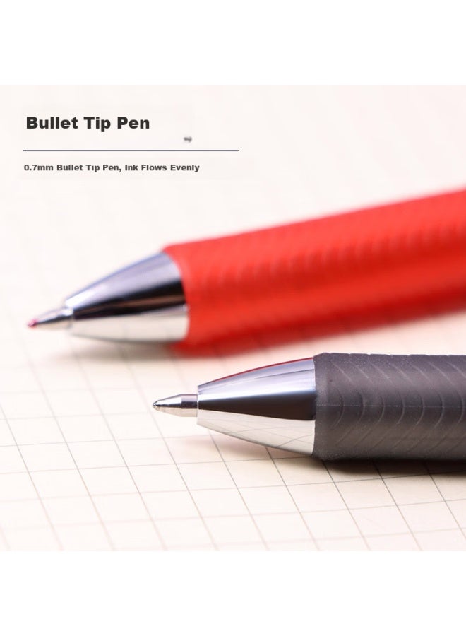 Pentel Bl77 Retractable Gel Pen 0.7Mm, High-End Business Office Finance Quick-Drying Water-Based Pen Stationery, Red, Pack Of 12 - Image 1