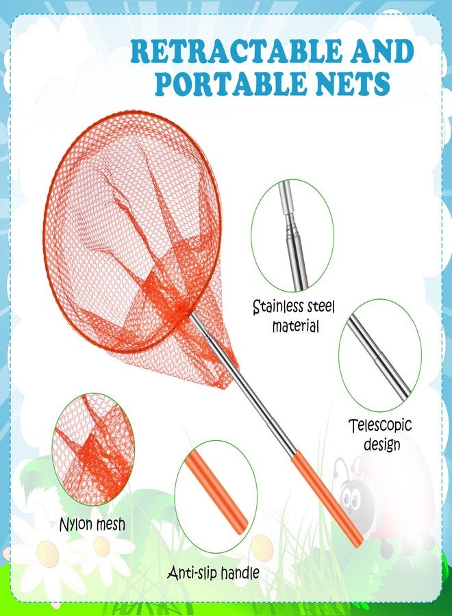 Simgoing 12 Packs Butterfly Catching Kits Include 8 Telescopic Butterfly Nets 4 Insect Pop up Mesh Cage Garden Habitat for Outdoor Explorer Insect Fish Habitat Cage - Image 3