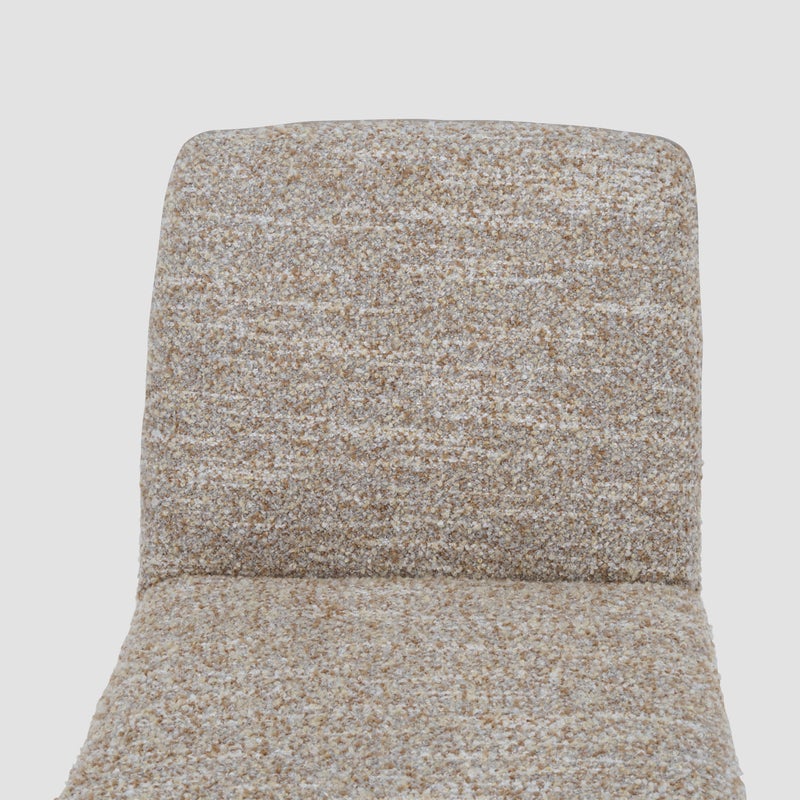 AL HUZAIFA FURNITURE Jozi Armless Dining Chair, Upholstered In Fabric With Wooden Legs - Image 4