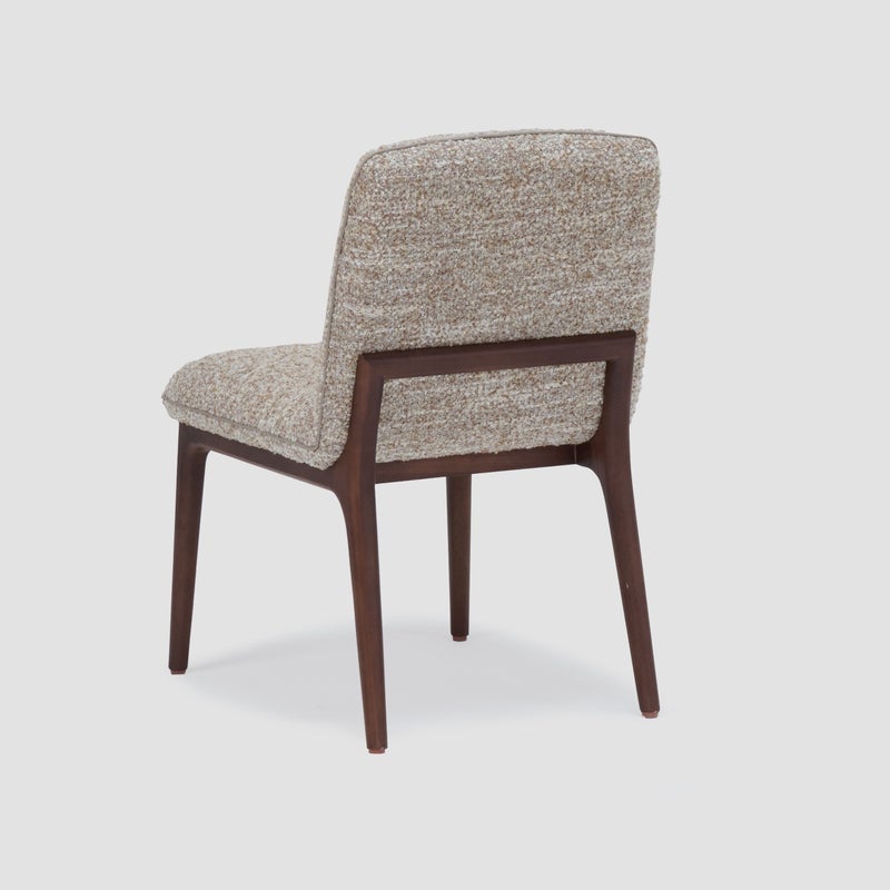 AL HUZAIFA FURNITURE Jozi Armless Dining Chair, Upholstered In Fabric With Wooden Legs - Image 5