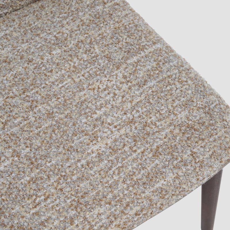 AL HUZAIFA FURNITURE Jozi Armless Dining Chair, Upholstered In Fabric With Wooden Legs - Image 3