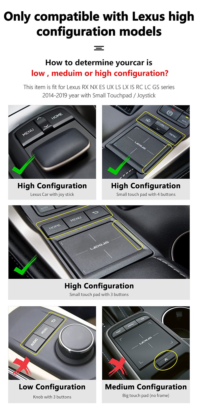 ninetom Wireless Carplay Retrofit Kit Decoder Compatible with Lexus RX NX ES UX LS LX RC LC GS is Series 2014-2019 Year, Support Android Auto, Mirror Link, Backup Camera, YouTube, Original Car Function - Image 2