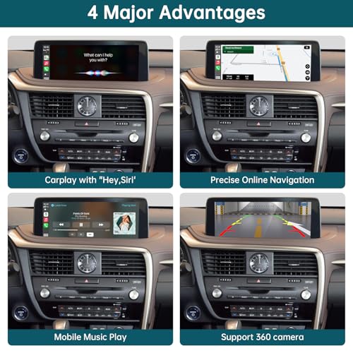 ninetom Wireless Carplay Retrofit Kit Decoder Compatible with Lexus RX NX ES UX LS LX RC LC GS is Series 2014-2019 Year, Support Android Auto, Mirror Link, Backup Camera, YouTube, Original Car Function - Image 3