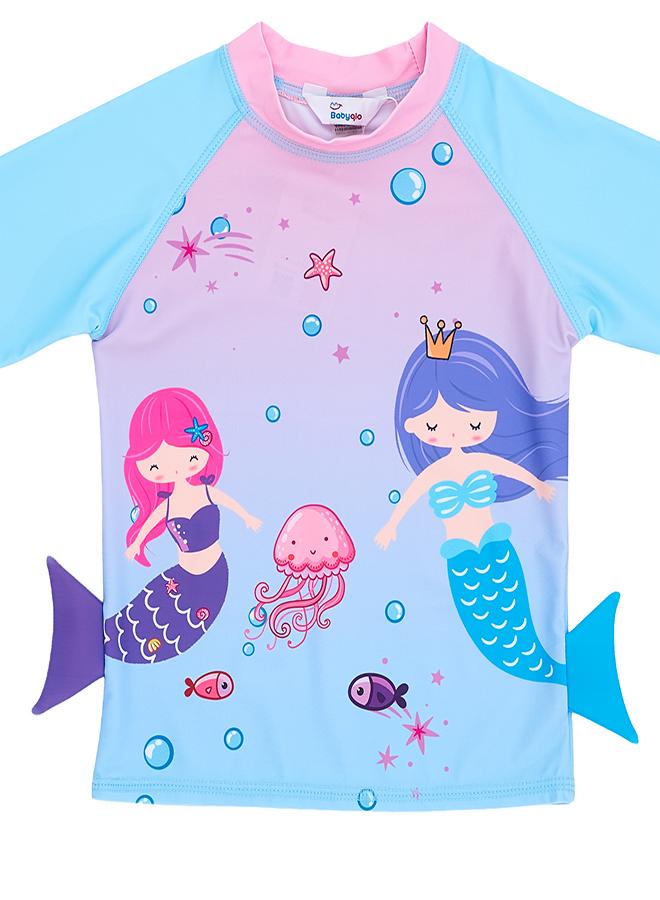 بيبي كلو طقم سباحة للبنات من قطعتين بتصميم حورية البحر - Image 3