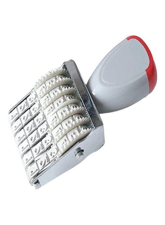 Dinojames 6 Digit Manual Rolling Number Stamp with Violet Stamp Pad - Image 3